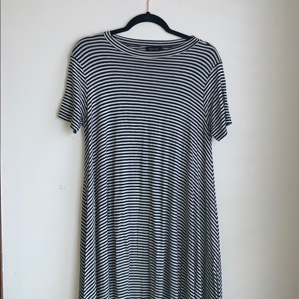 Black and white stripe midi maxi dress!